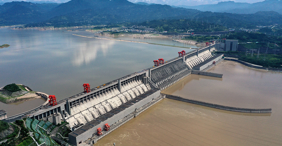 Estructura del terraplén del proyecto del complejo hidroeléctrico de las Tres Gargantas